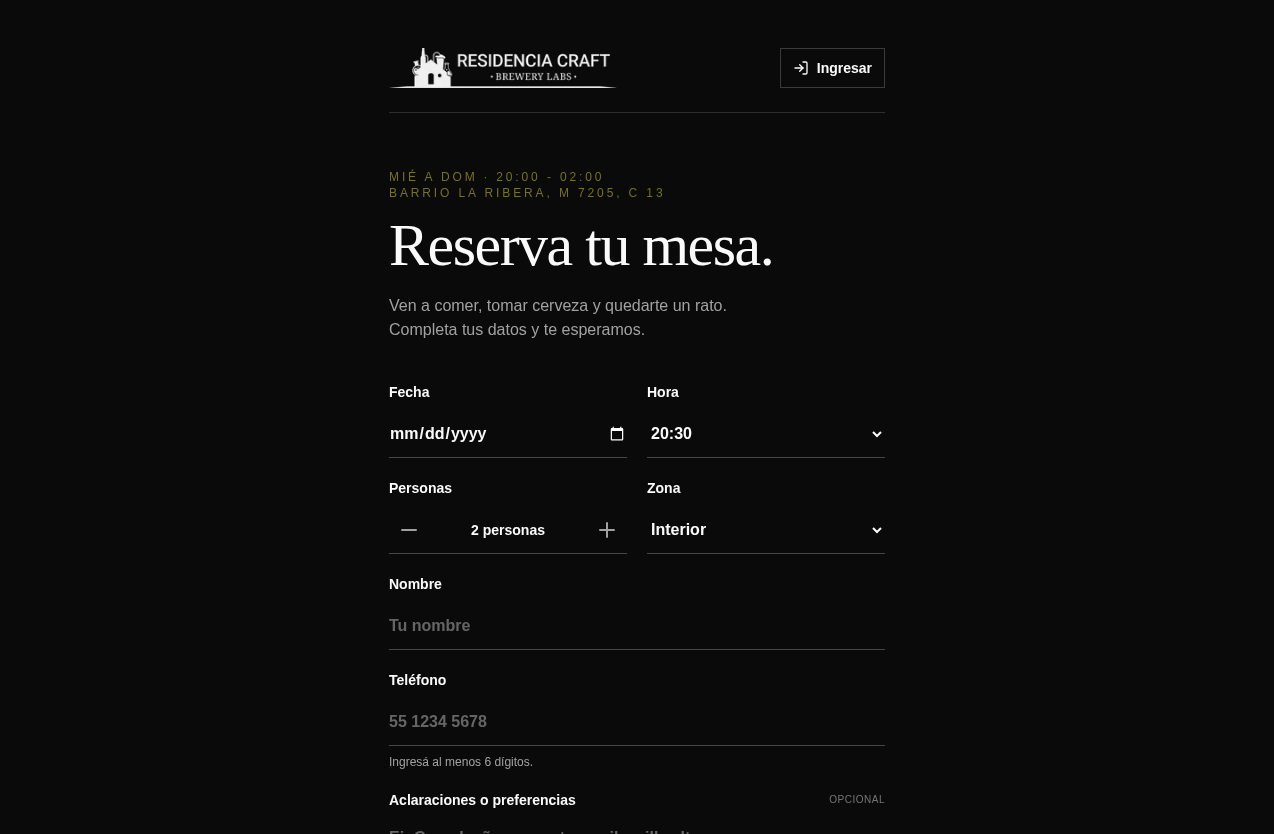 Proyecto Residencia Craft